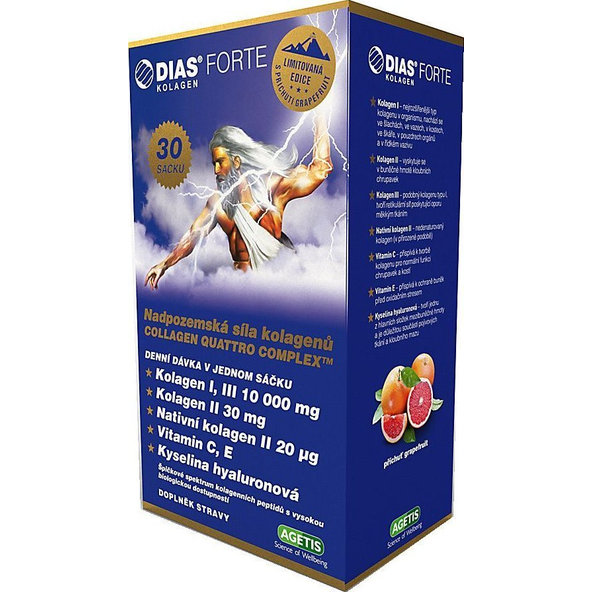 DIAS FORTE, kolagén v prášku, príchuť grep, 1x30 ks