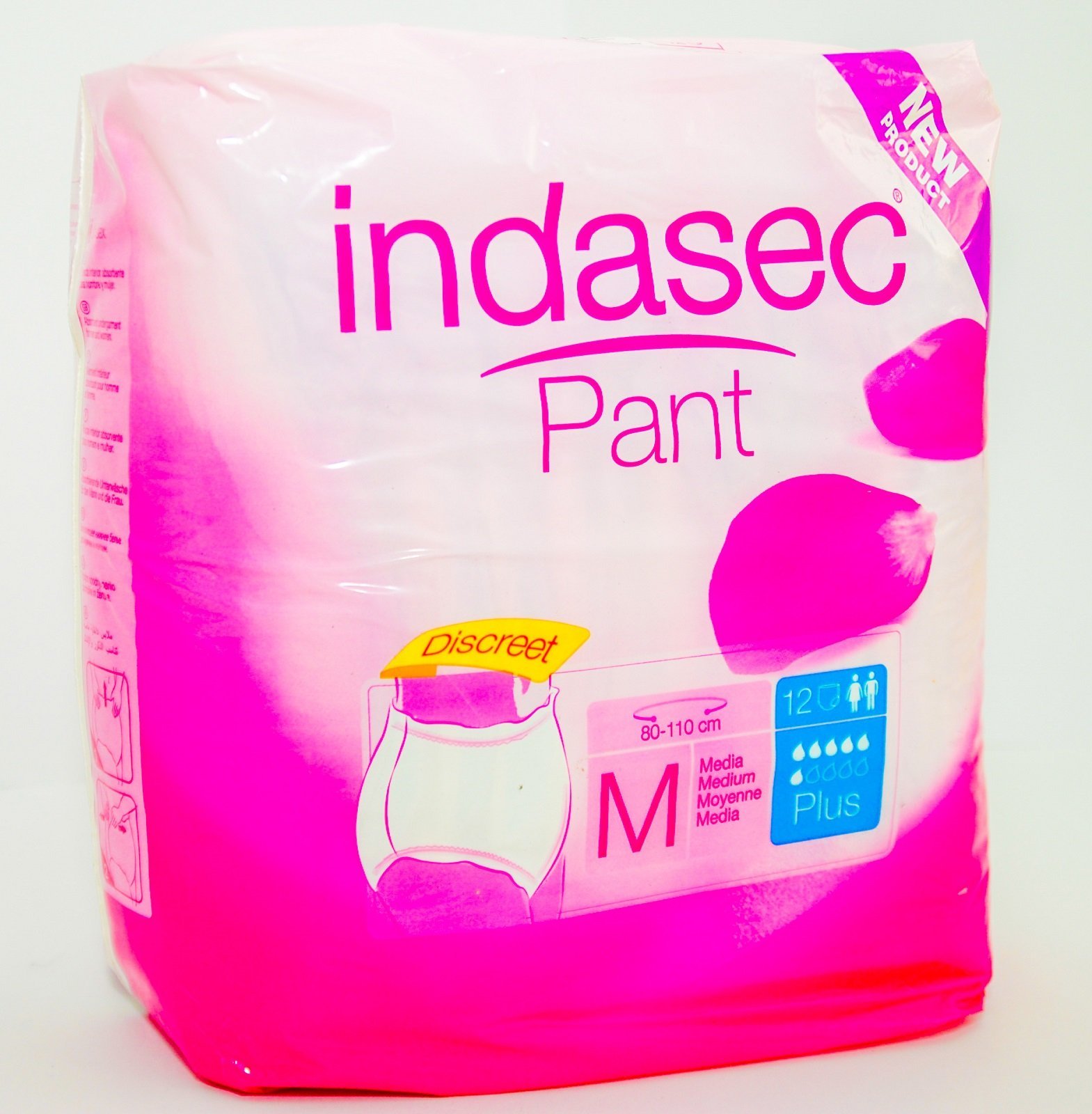 E-shop Indasec Pant Plus M plienkove nohavičky navliekacie, boky 80-110cm, 12ks