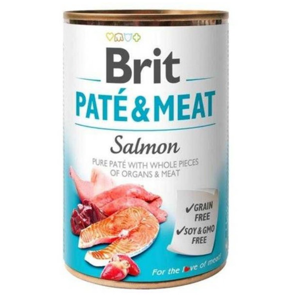 Brit Paté & Meat Salmon 400g konzerva