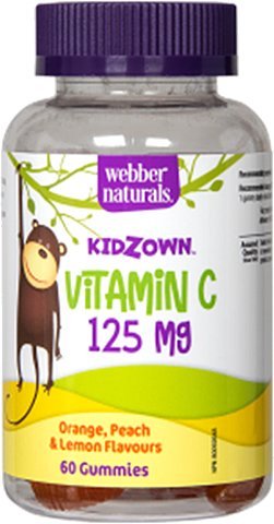 E-shop Webber Naturals Kidzown Vitamin C 125 mg 60 tbl