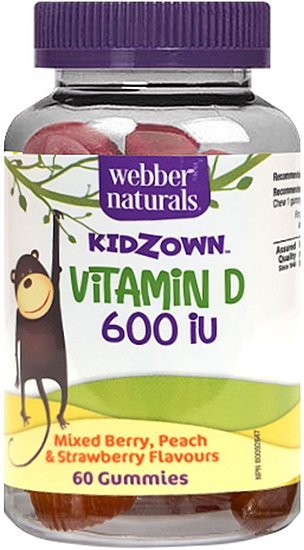 E-shop Webber Naturals Kidzown Vitamin D 600IU 60 tbl