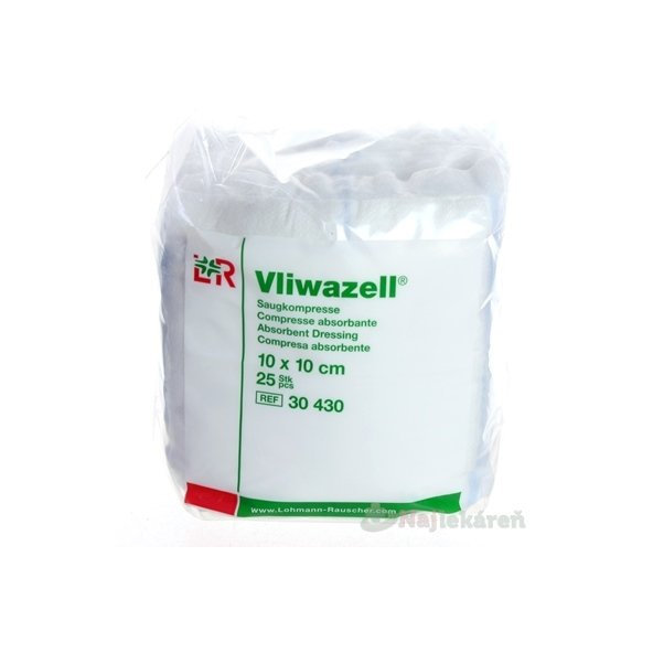 VLIWAZELL KOMPRESY SAVÉ NESTERILNÉ 10x10cm 25ks