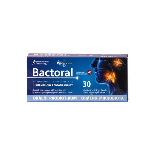 BACTORAL+vitamín D- orálne probiotikum, 30 žuvacích tbl