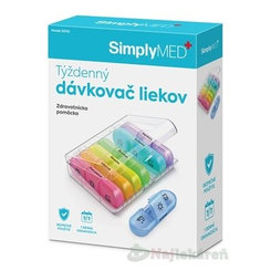 SimplyMED Týždenný dávkovač liekov otvárací, model 21010, 1 kus