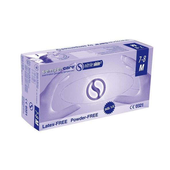 Sempercare Vyšetrovacie rukavice nitril skin2 veľkosť L, nepúdrované  200ks