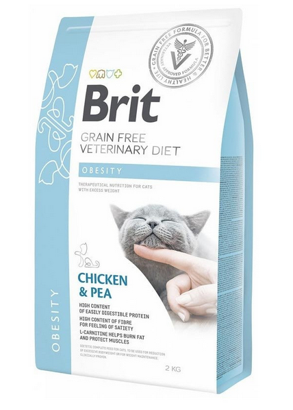 E-shop Brit Veterinary Diets GF cat Obesity granule pre mačky 2kg