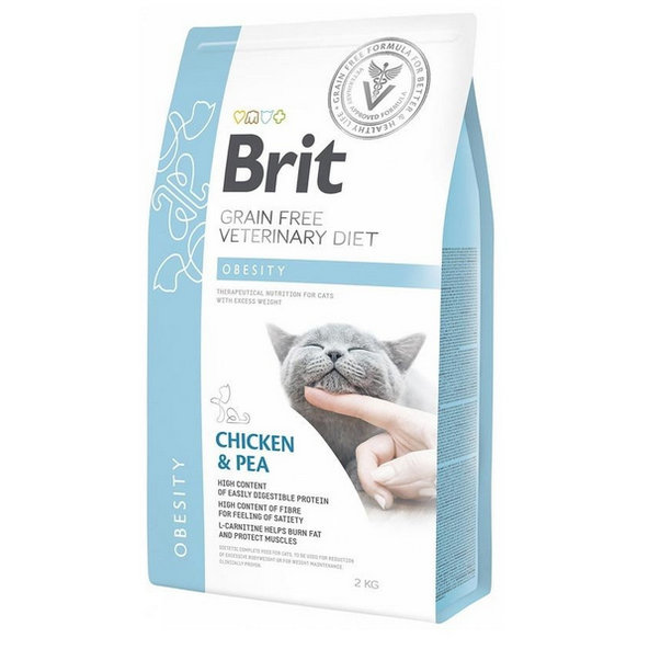 Brit Veterinary Diets GF cat Obesity granule pre mačky 2kg