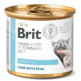Brit Veterinary Diets GF cat Obesity konzerva pre mačky 200g