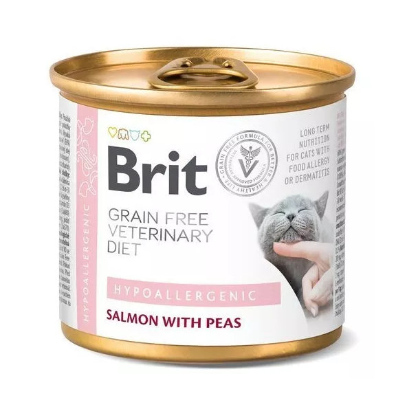 Brit Veterinary Diets GF cat Hypoallergenic konzerva pre mačky 200g