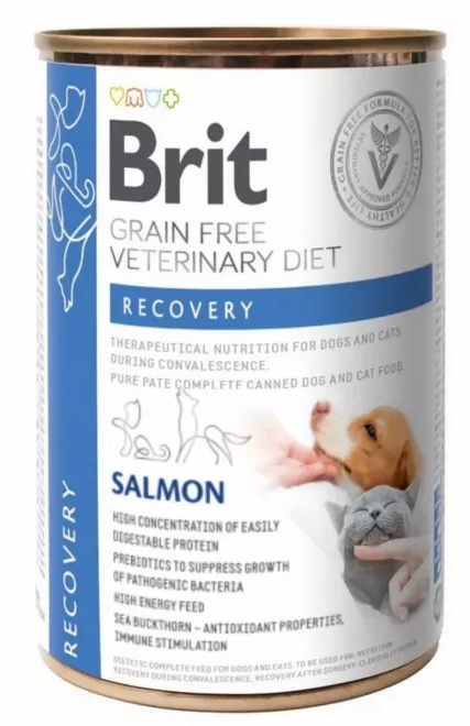 E-shop Brit Veterinary Diets GF cat + dog Recovery konzerva pre psy a mačky 400g