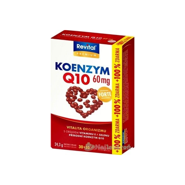 Revital KOENZÝM Q10 60 mg+VITAMÍN E+SELÉN FORTE 60cps