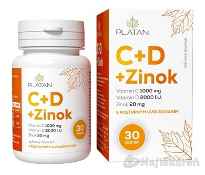 E-shop PLATAN Vitamín C + D + Zinok