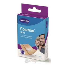 COSMOS Jemná náplasť na rany z netkanej textílie, pre citlivú pokožku (6x10cm) 5ks