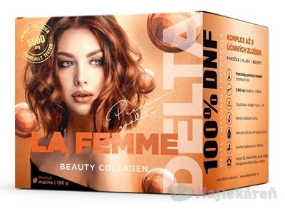 E-shop DELTA LA FEMME beauty COLLAGEN, malinový prášok, 196g