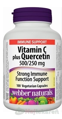 E-shop Webber Naturals Vitamin C 500 mg+Quercetin 250 mg, 100cps