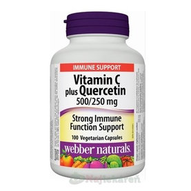 Webber Naturals Vitamin C 500 mg+Quercetin 250 mg, 100cps