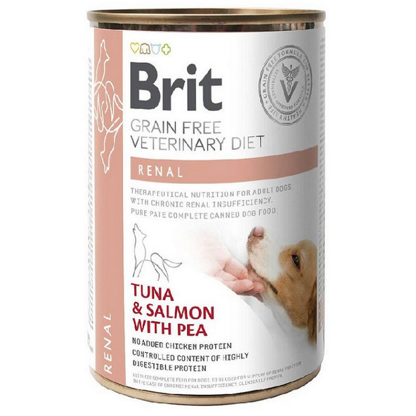 Brit Veterinary Diets GF dog Renal 400g konzerva