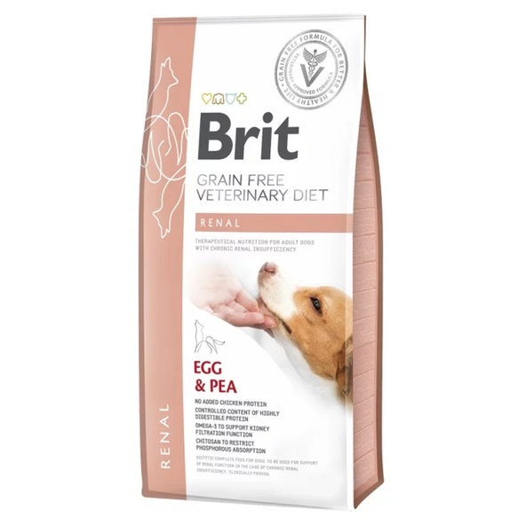 Brit Veterinary Diets GF dog Renal granule pre psy 12kg