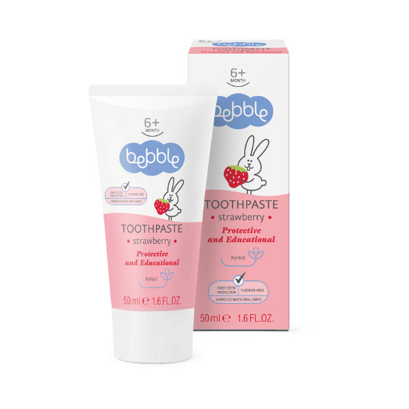 Detská zubná pasta jahoda Bebble 50 ml
