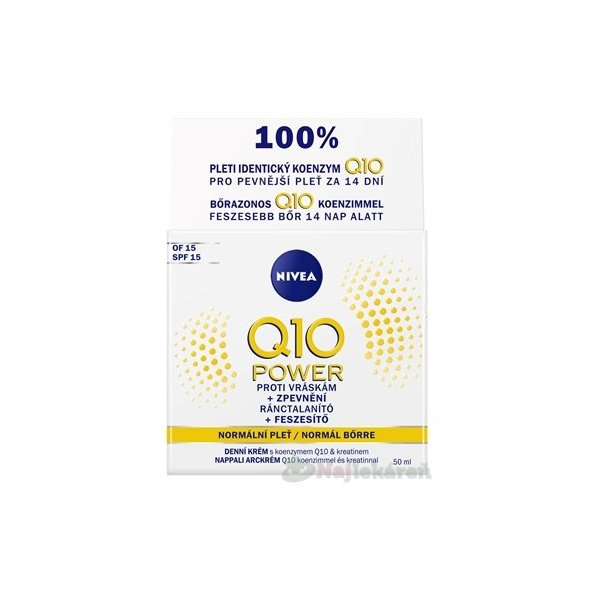 NIVEA Spevňujúci denný krém Q10 POWER  SPF15 proti vráskam, normálna pleť 50 ml
