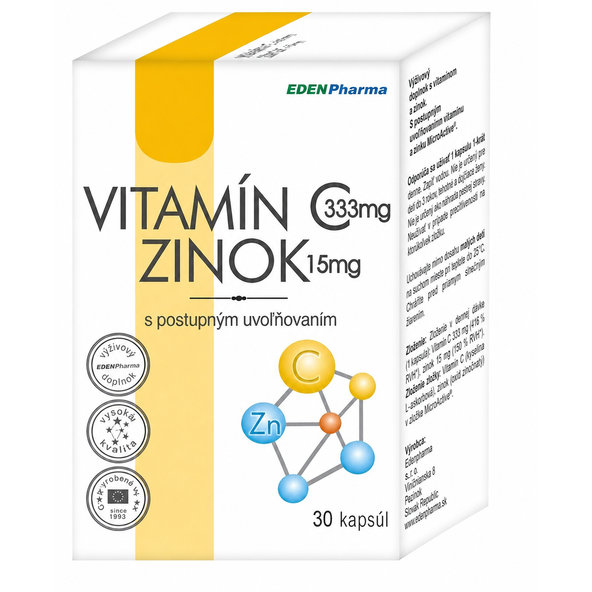 EDENPharma VITAMÍN C + ZINOK 30 kapsúl