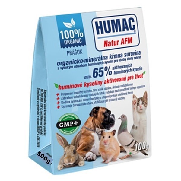 E-shop Humac Natur AFM vysoký obsah humínových kyselín pre všetky druhy zvierat 500g