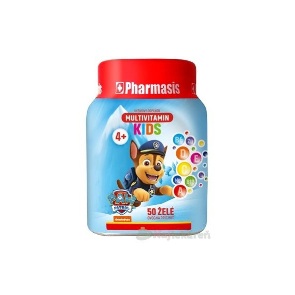 Pharmasis MULTIVITAMIN KIDS Labková patrola, 50ks želé