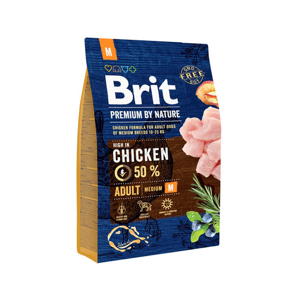 Brit Premium by Nature dog Adult M 3kg