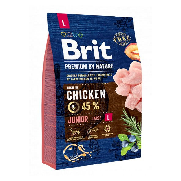 Brit Premium by Nature dog Junior L 3kg