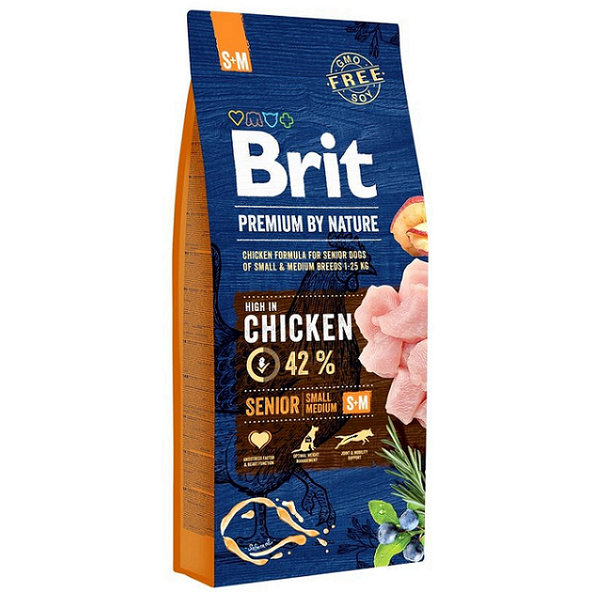 Brit Premium by Nature dog Senior S + M 15kg