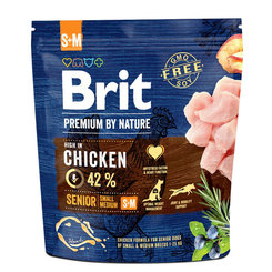 Brit Premium by Nature dog Senior S + M 1kg