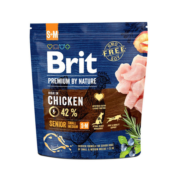 Brit Premium by Nature dog Senior S + M 1kg
