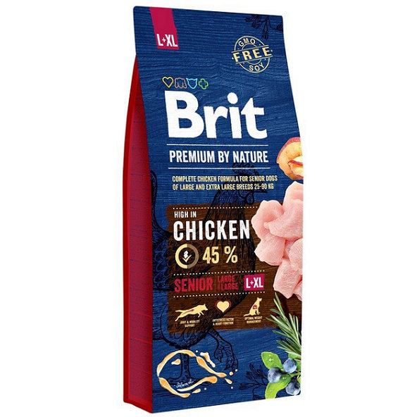 Brit Premium by Nature dog Senior L + XL Chicken 15kg