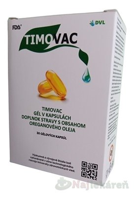 E-shop TIMOVAC Oreganový olej na trávenie 30 kapsúl
