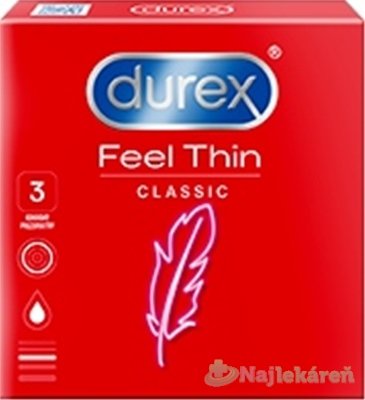 E-shop DUREX Feel Thin Classic, kondóm 1x3ks