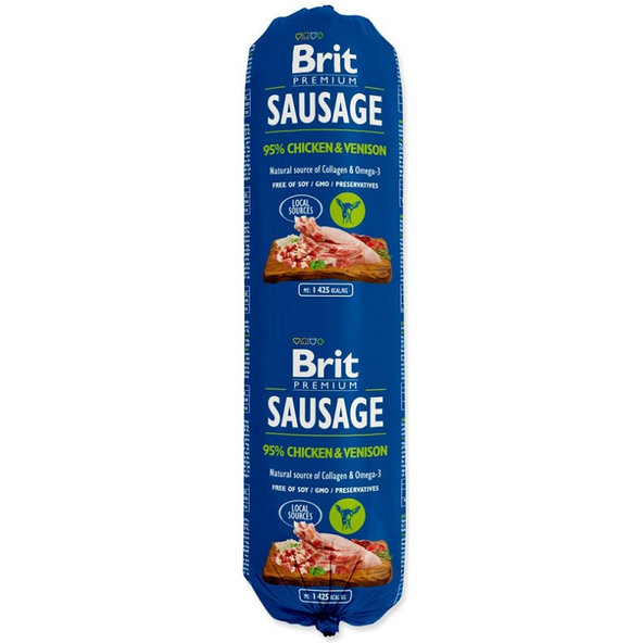 Saláma BRIT dog Chicken & Venison 800g