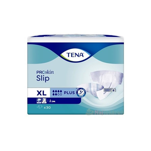 TENA Slip Plus, inkontinenčné nohavičky (veľ.XL), 30ks