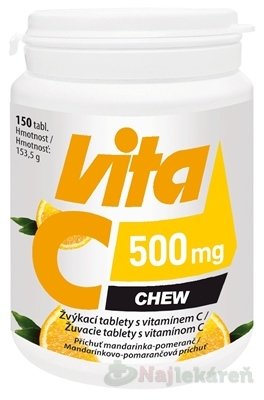 E-shop Vitabalans Vita C 500 mg, 150 žuvacích tbl.