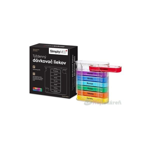 SimplyMED Týždenný dávkovač liekov - vysúvací