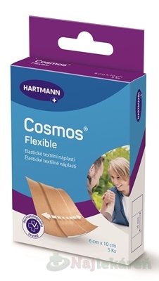 E-shop COSMOS Pružná náplasť na rany elastická textilná (6x10cm) 5ks