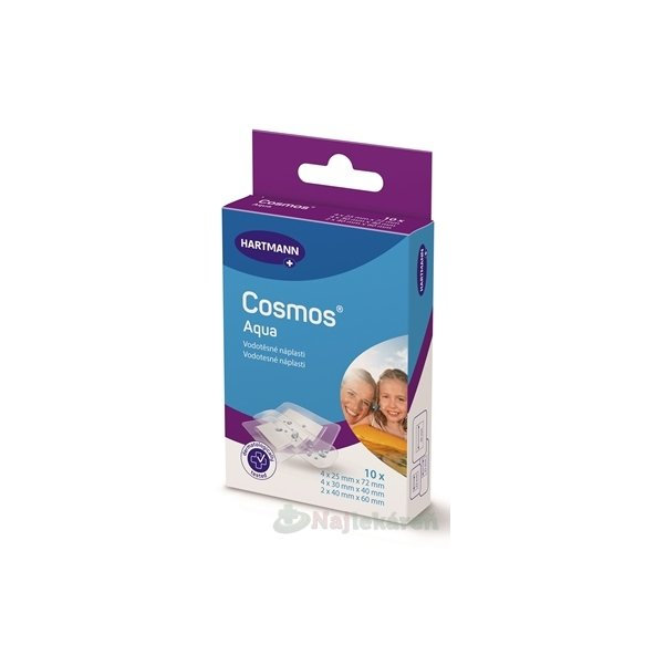 COSMOS Do vody (AQUA) náplasť na rany,3 veľkosti 10ks
