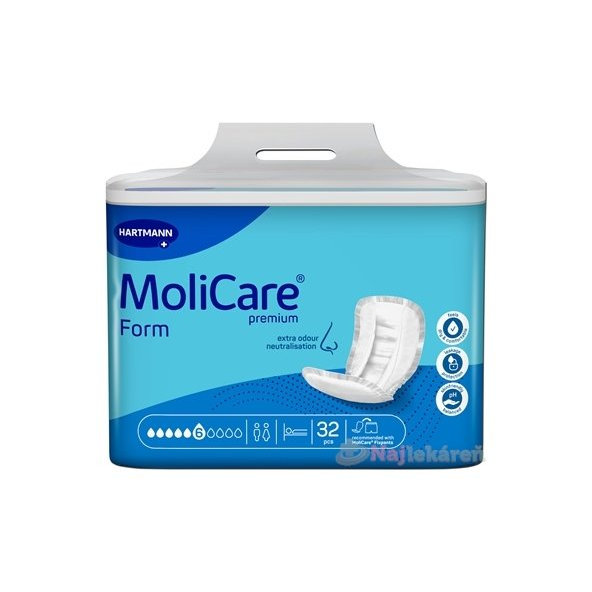 MoliCare Premium Form 6 kvapiek, vkladacie plienky, 32ks
