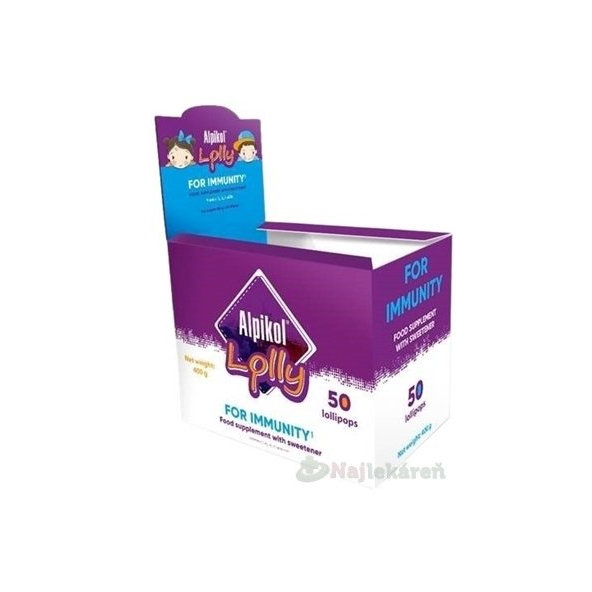 Alpikol Lolly, lízanky na imunitu, 50ks