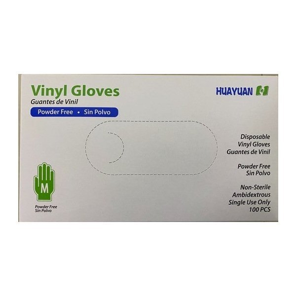 E-shop Huayuan Vinylové vyšetrovacie rukavice bez púdru L, 100ks