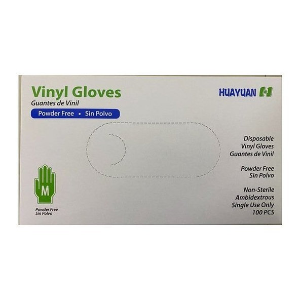 Huayuan Vinylové vyšetrovacie rukavice bez púdru L, 100ks
