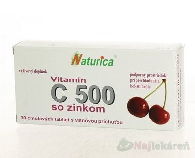 E-shop Naturica VITAMÍN C 500 mg so zinkom