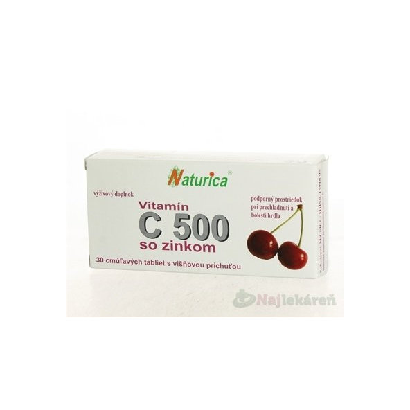 Naturica VITAMÍN C 500 mg so zinkom