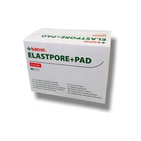 BATIST ELASTPORE+PAD sterilné krytie 10cm x 15cm