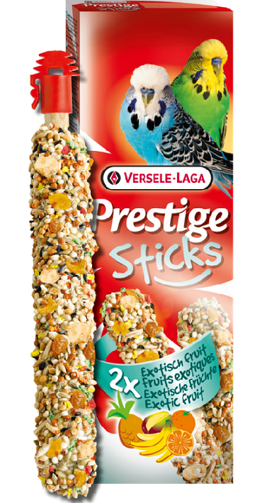 E-shop Maškrta Versele Laga Prestige Sticks Budgies s ovocím pre andulky 2ks 60g