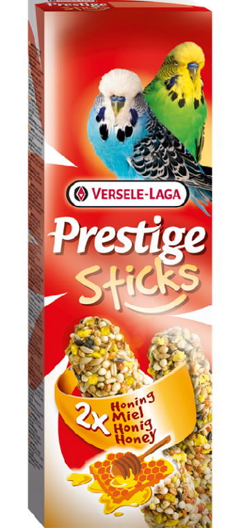 E-shop Maškrta Versele Laga Prestige Sticks Budgies tyčinky s medom pre andulky 2ks 60g